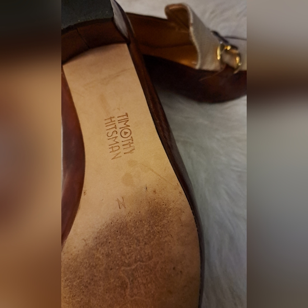 Timothy Hitsman Italian Mules. Trending. Horsebit Hardware on top. Size 8 1\2 - Picture 7 of 8